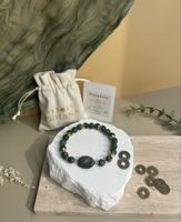 Echtes Edelstein-Armband Jade & Pyrit – Prosperity