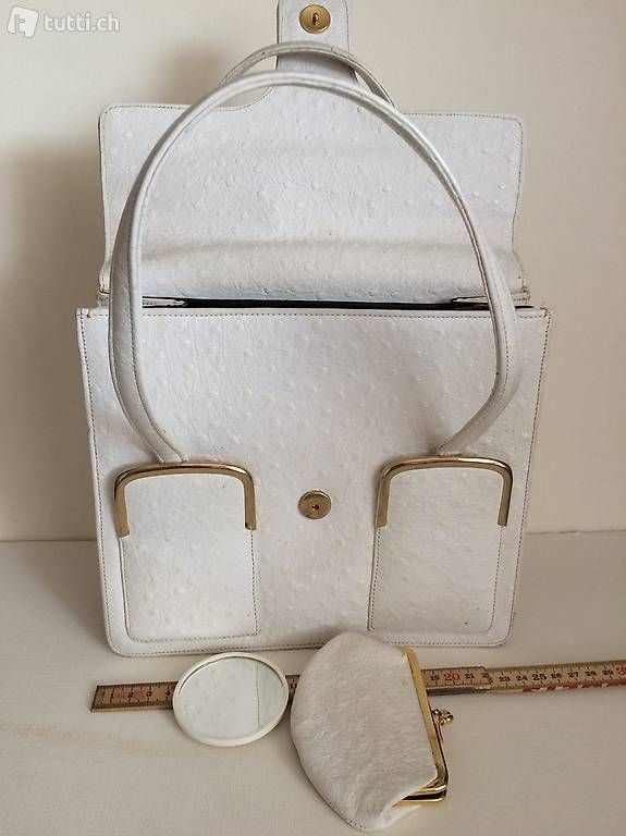Taschen für Damen: Vintage Handtasche aus Straussen Leder – Gebraucht aus Zürich von suschi04 1