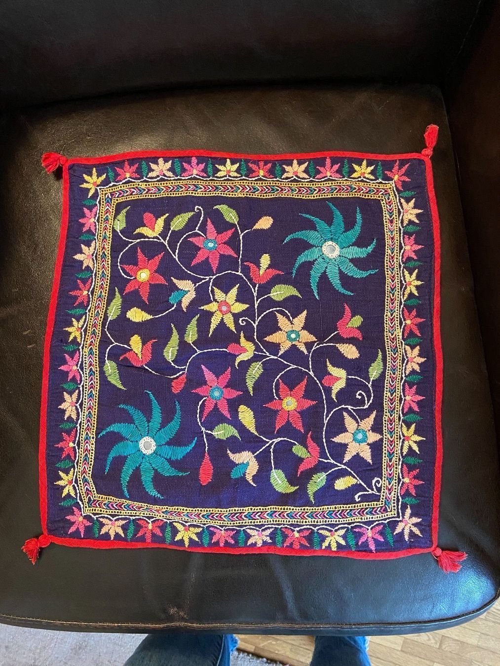 Biancheria da letto: Lot de 3 housses de coussins indiens – Usato da Veyrier venduto da Leilazizou 4