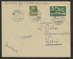 Flugpost 1925 Zürich Wien Erstflug Luftpost Katalog 500.-