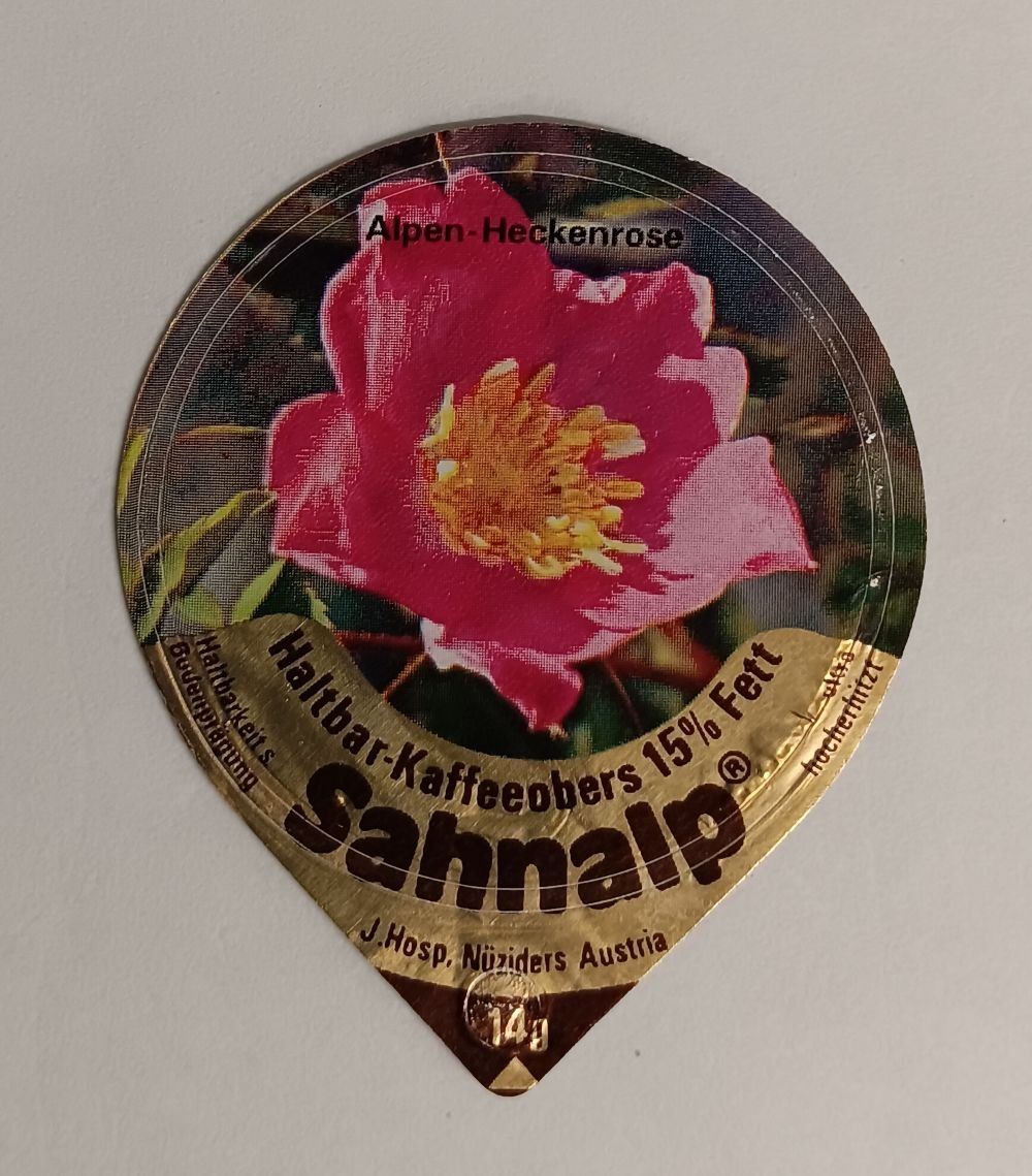 Kaffeerahmdeckel: Serie 5 Alpenblumen - I - Nr 2 – Gebraucht aus Matzingen von zingana