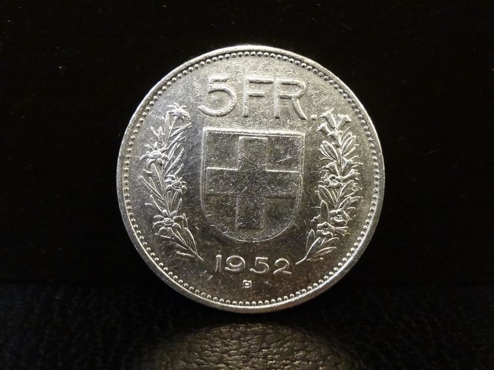 5 Franken Silber 1952 Fünfliber Münze (Gebraucht) in Kerzers für CHF 65 ...