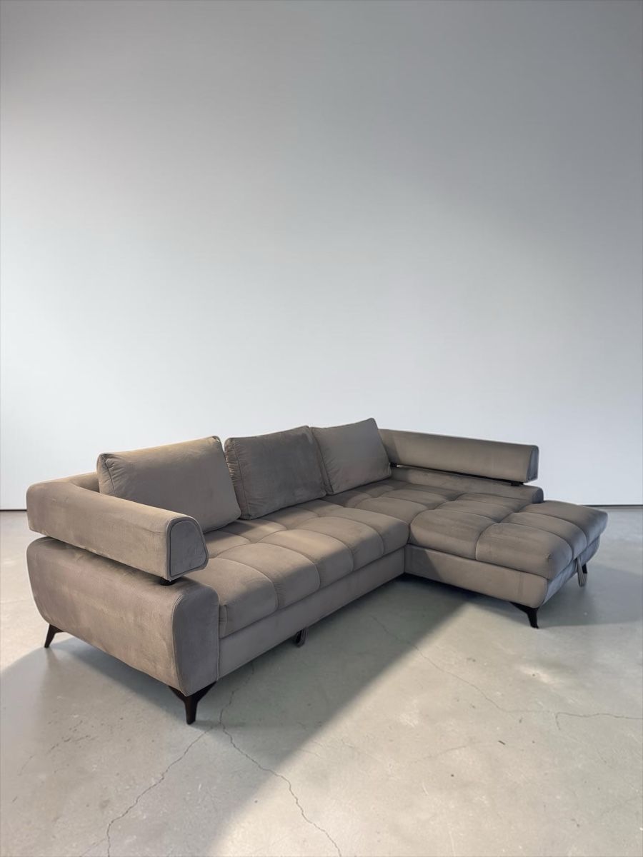 Sofas: Ecksofa mit Schlaffunktion und Stauraum, silbergrau – D'occasion à Fehraltorf par Sofalab.swiss 5