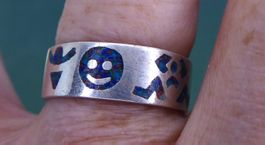 Ring 925 Silber mit Emaille