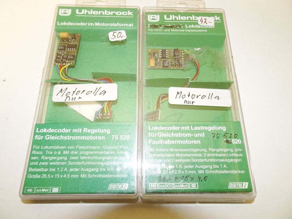 2 Uhlenbrock Lokdecoder mit Regelung Digital 75520 (Neu (gemäss ...