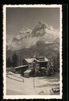 Arosa, Hotel Hof Arosa im Winter mit Ber