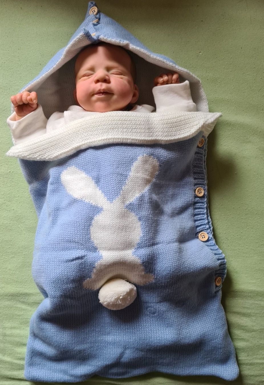 Decken: Baby Kuschelsack-Decke Häsli mit Bommel – Neu (gemäss Beschreibung) aus Winterthur von bibummi 8