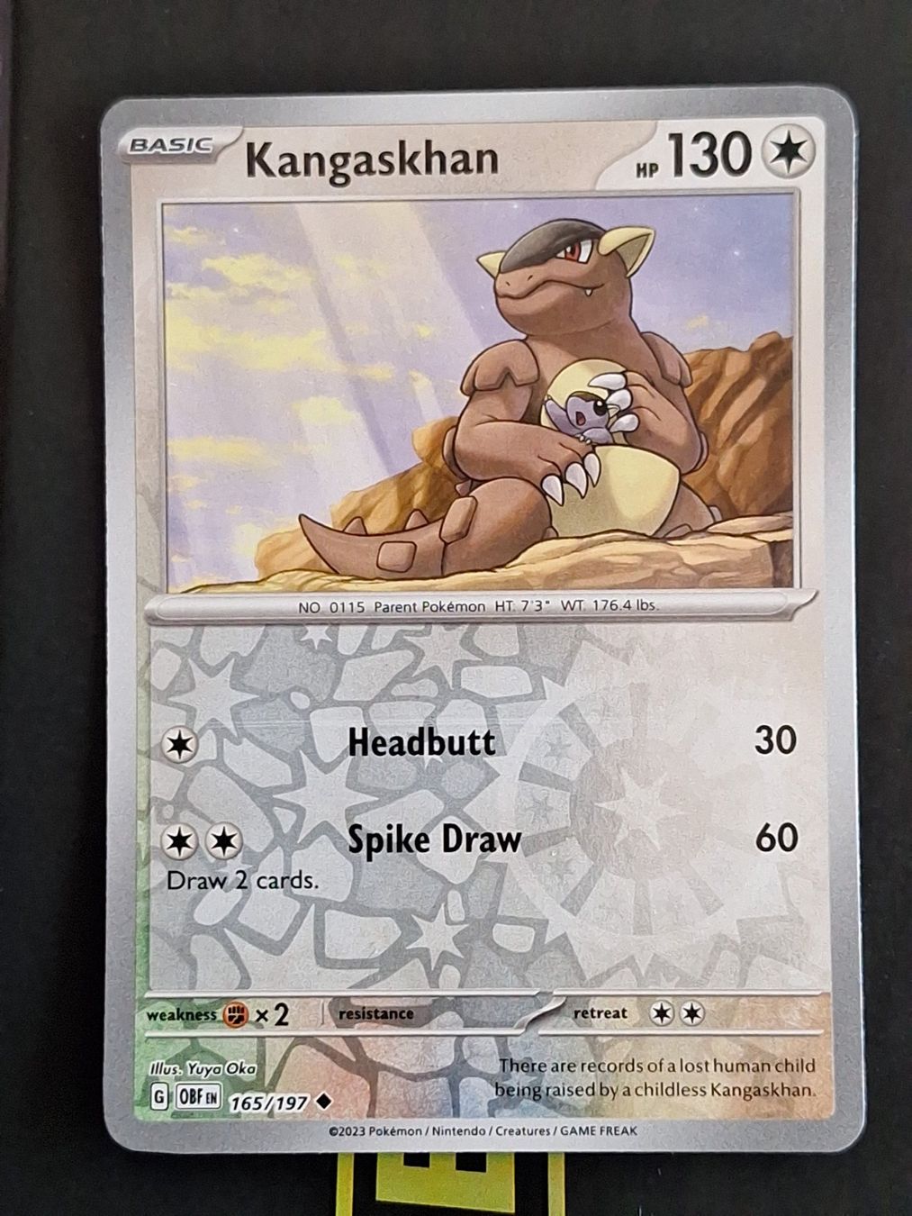 Pokémon Carte collezionabili: Kangaskhan - Pokemon Reverse Holo Obsidian Flames – Usato da Altstätten SG venduto da GGsGameshop