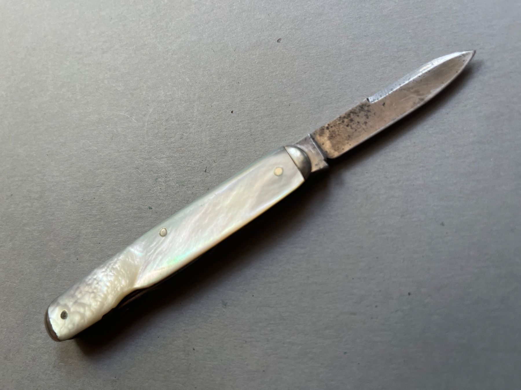 Taschenmesser: Sackmesser 85 mm Perlmutt, ENGLAND – Gebraucht aus Zürich von FV.vintage 7