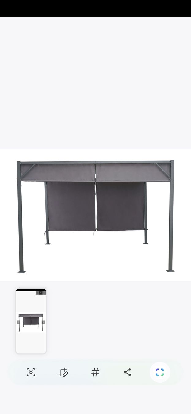 Tende & Padiglioni: Pergola Überdachung mit Seitenwänden Anthrazit – Usato da Toffen venduto da ver_x68f 2