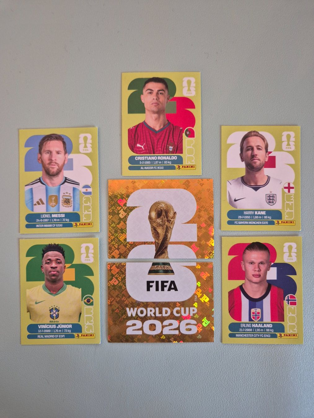 Panini WM 2026 Sticker SET💥 Ronaldo POR15, Messi ARG17.. 💥 (Neu (gemäss ...
