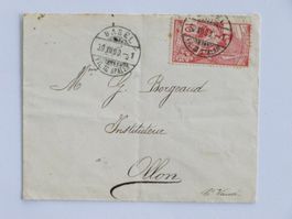 Brief 1900, 10Rp. UPU, BASEL 30.XII.00 nach OLLON VD