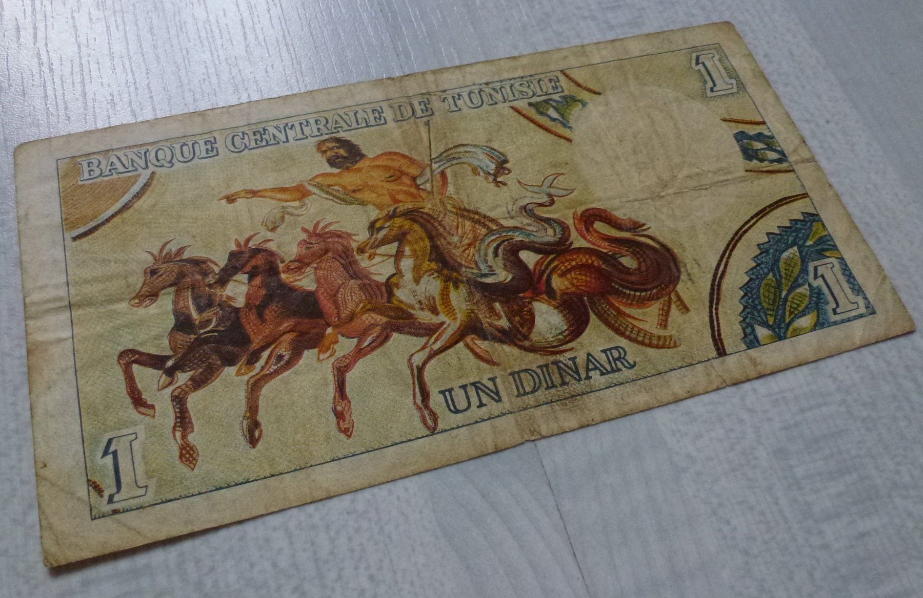 Banconote: Tunesien ++ 1 Dinar - 1.06.1965 – Usato da Walkringen venduto da Casablanca777 3