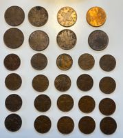 2 Rappen 1955 bis 1968 und 1 Rappen 1948 bis 1971