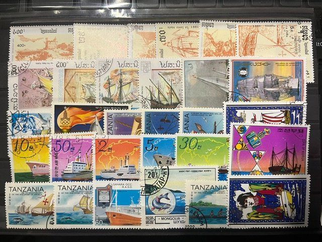 Tutti i francobolli: 30 timbres différents thématique Bateau – Usato da Satigny venduto da buc_d7s5