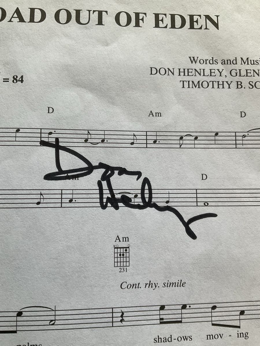 Autografi: Eagles Notenblatt Don Henley original – Usato da Hittnau venduto da workaholic60 1