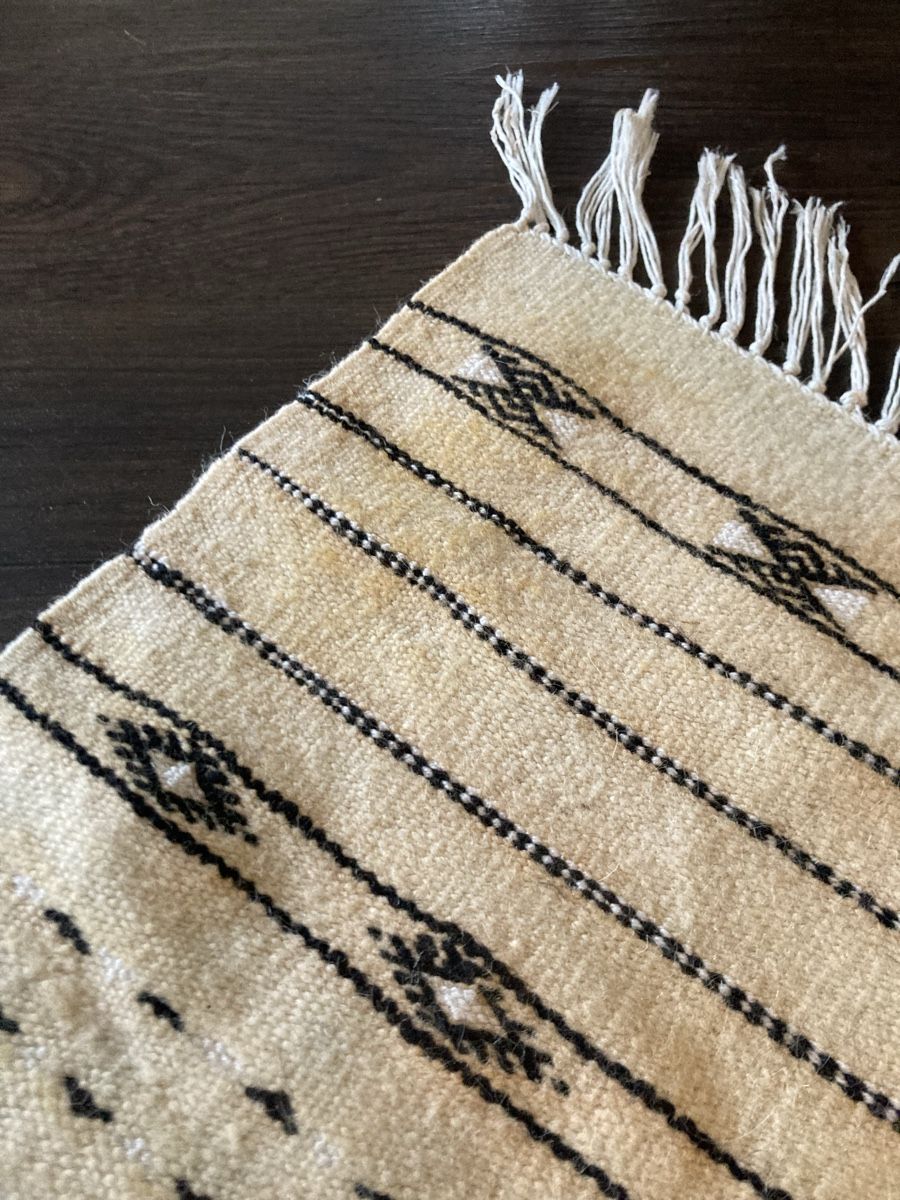 Tappeti: Handgeknüpfter Teppich, Wandteppich, Boho Style, Beige – Usato da Bauma venduto da MissRedCat 2