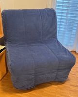 IKEA LYCKSELE Einzelschlafsessel mit blauem Bezug