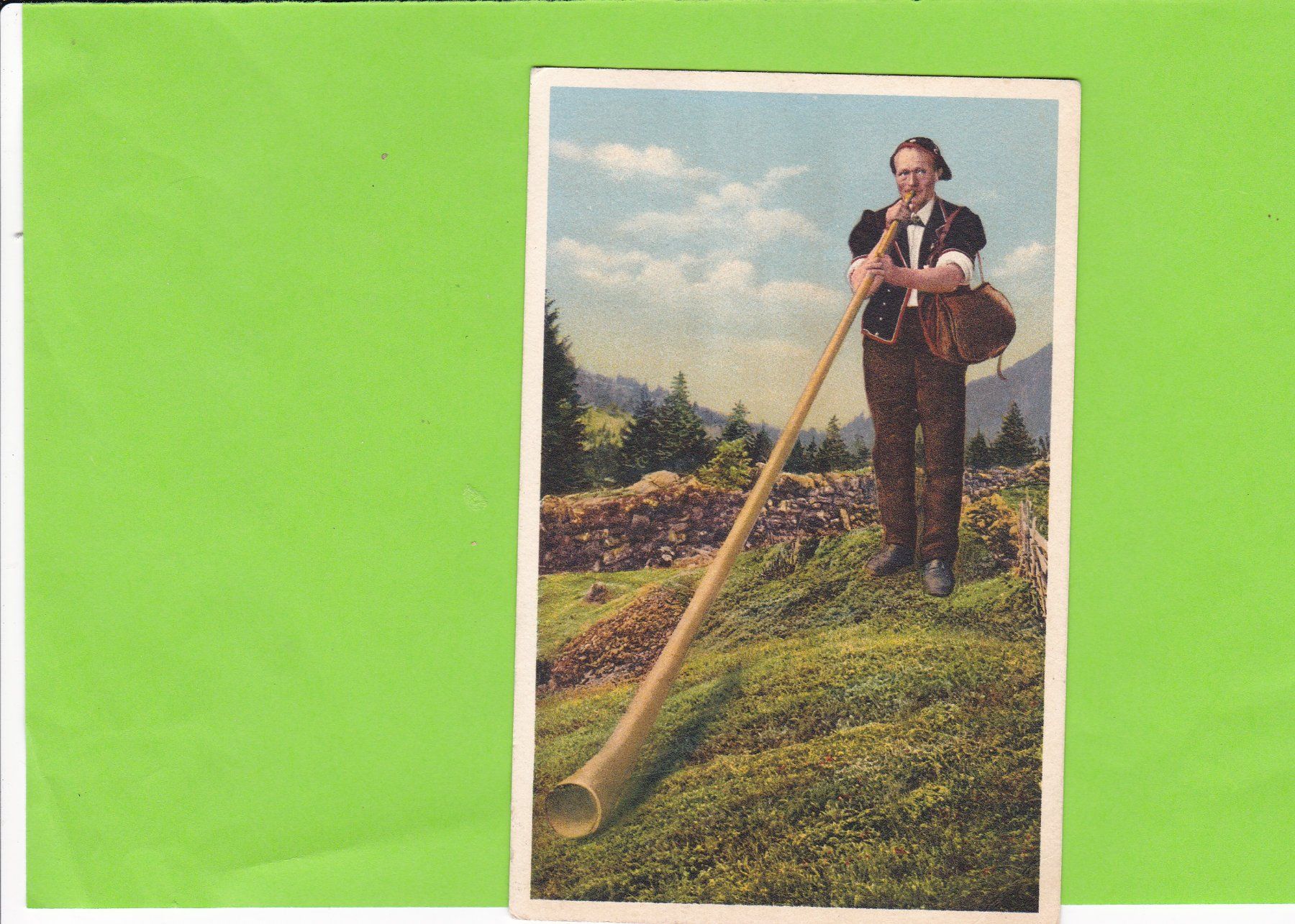 Cartoline postali: Alphornbläser--1932 versendet – Usato da St. Peterzell venduto da neckertal