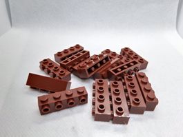 Lego 15 Stk. Brick 1x4 w. 4 knobs (reddish brown)