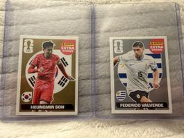 Panini Extra Sticker Son (Gold) Valverde (Silber)