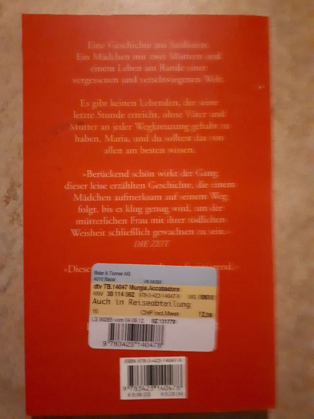Bücher: Michela Murgia  ACCABADORA – Gebraucht aus Basel von Alacant 1
