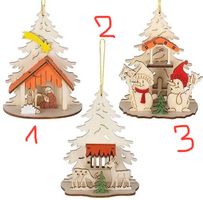 Baumschmuck wunderbare Tannen mit viel Deko 10,5cm Holz