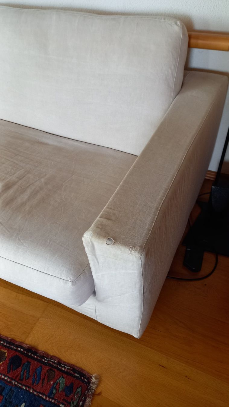 Flexform Sofas: Flexform-Sofa aus Leinenstoff, 2.5m breit – D'occasion à Bettlach par Emmy22 2