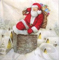 Serviette santa steigt in den kamin (w79) 2Stk.