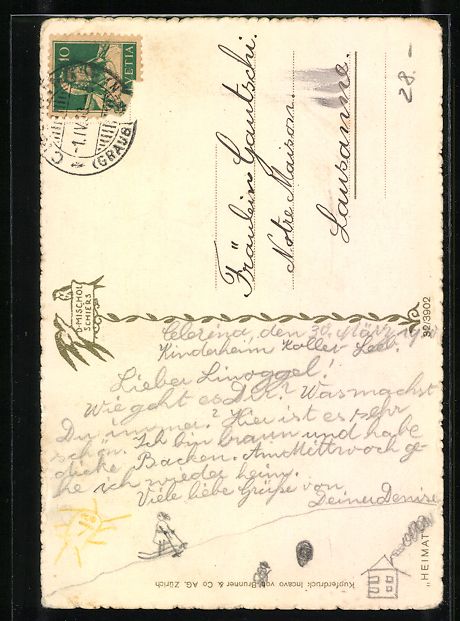 Cartoline postali: AK Präz, Partie mit Kirche – Usato da Berlin venduto da bartko-reher 1