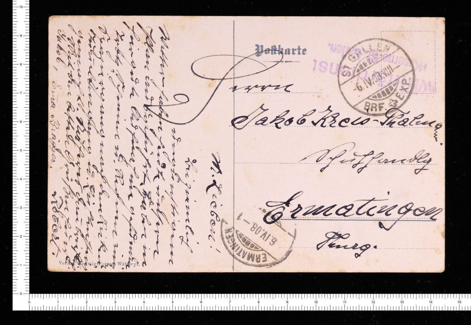 Cartoline postali: Wattwyl – Usato da Riehen venduto da Tignanello1 1