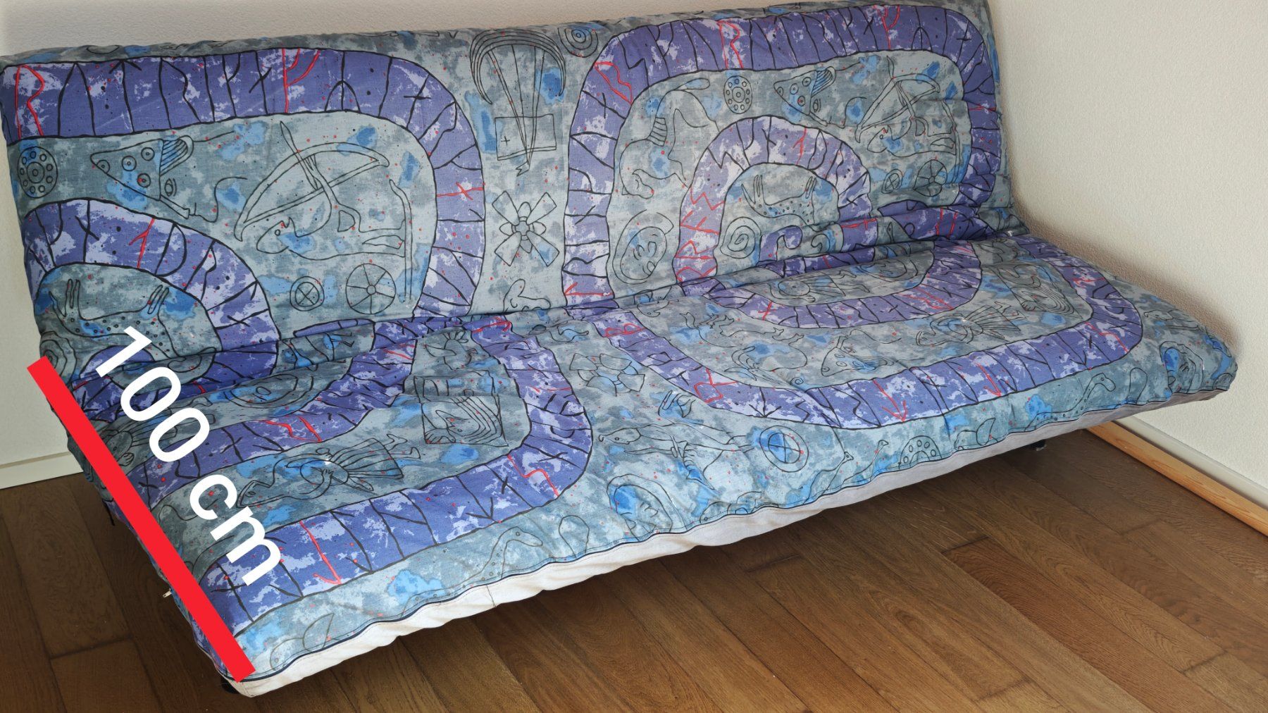 Divani: Bett Sofa 100x200cm blau – Usato da Läufelfingen venduto da begikal