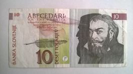 Billet banque Slovenie 10 Tolars série 1992 TBE