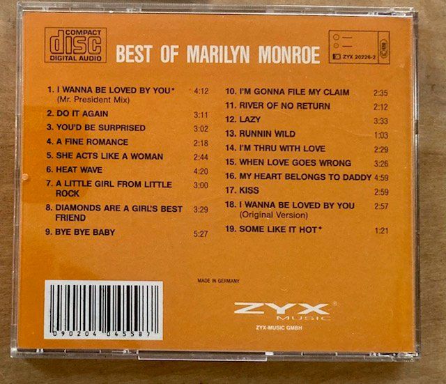 CD: Best of Marilyn Monroe – Usato da Dürnten venduto da Scheidegg32 5