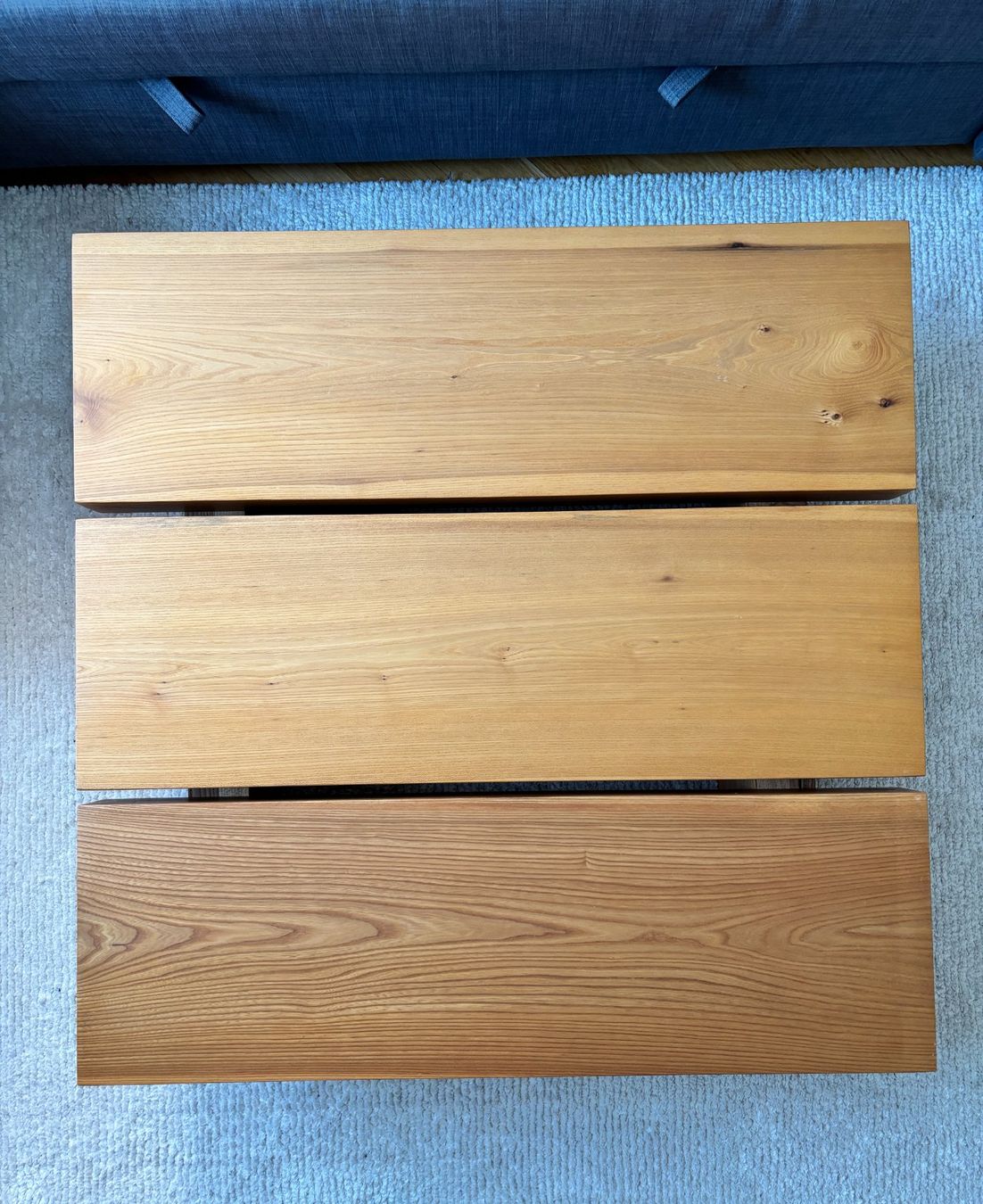 Tables: Massiver Eichen-Couchtisch / Solid oak coffee table – D'occasion à Zürich par RichardPeel01 7