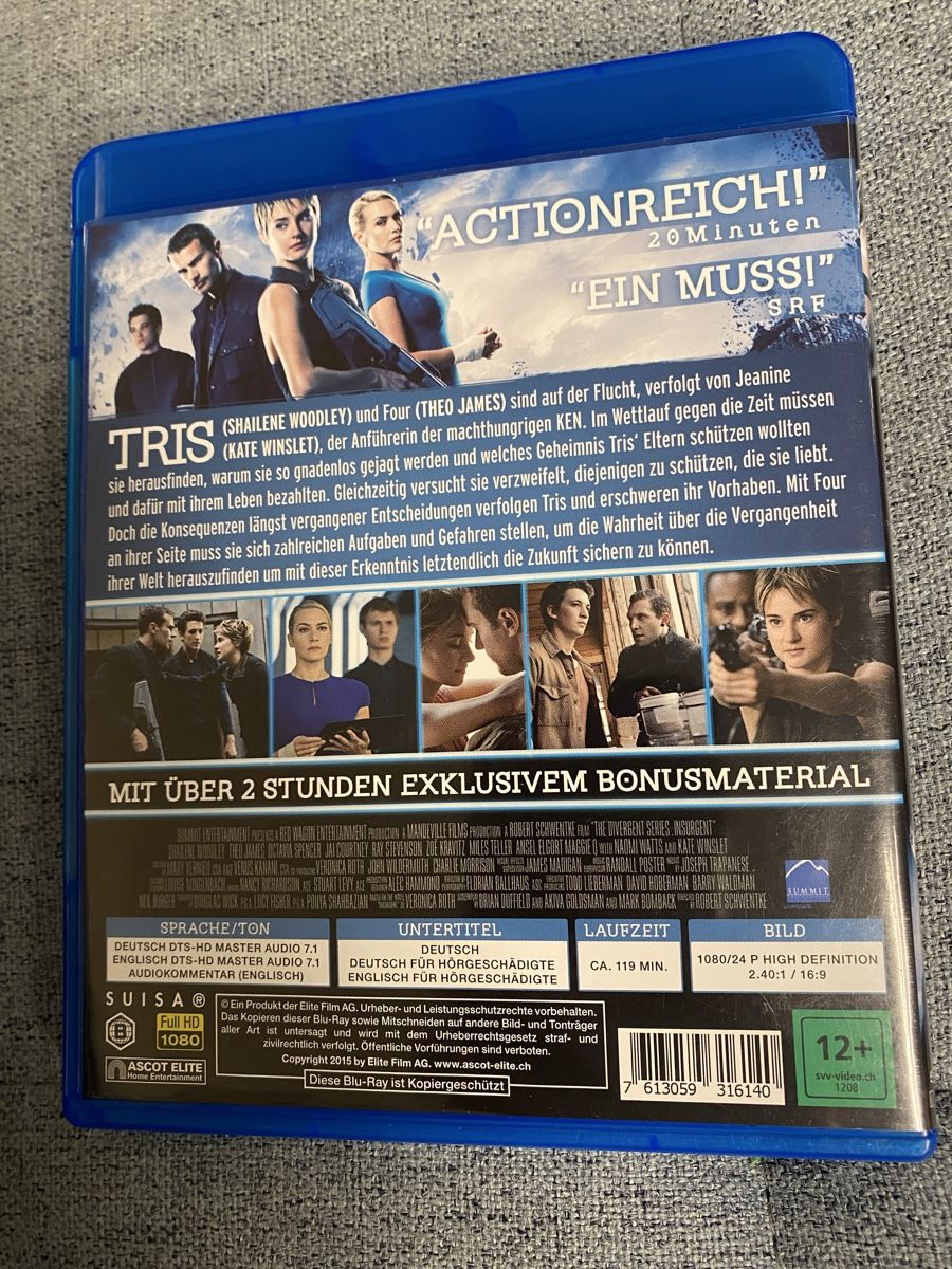 Tutti i DVDs: Insurgent - Die Bestimmung Teil 2 – Usato da Gasel venduto da Ntomate 1