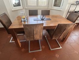 Esszimmertischgruppe, Tisch, 6 Stühle, Top Zustand!