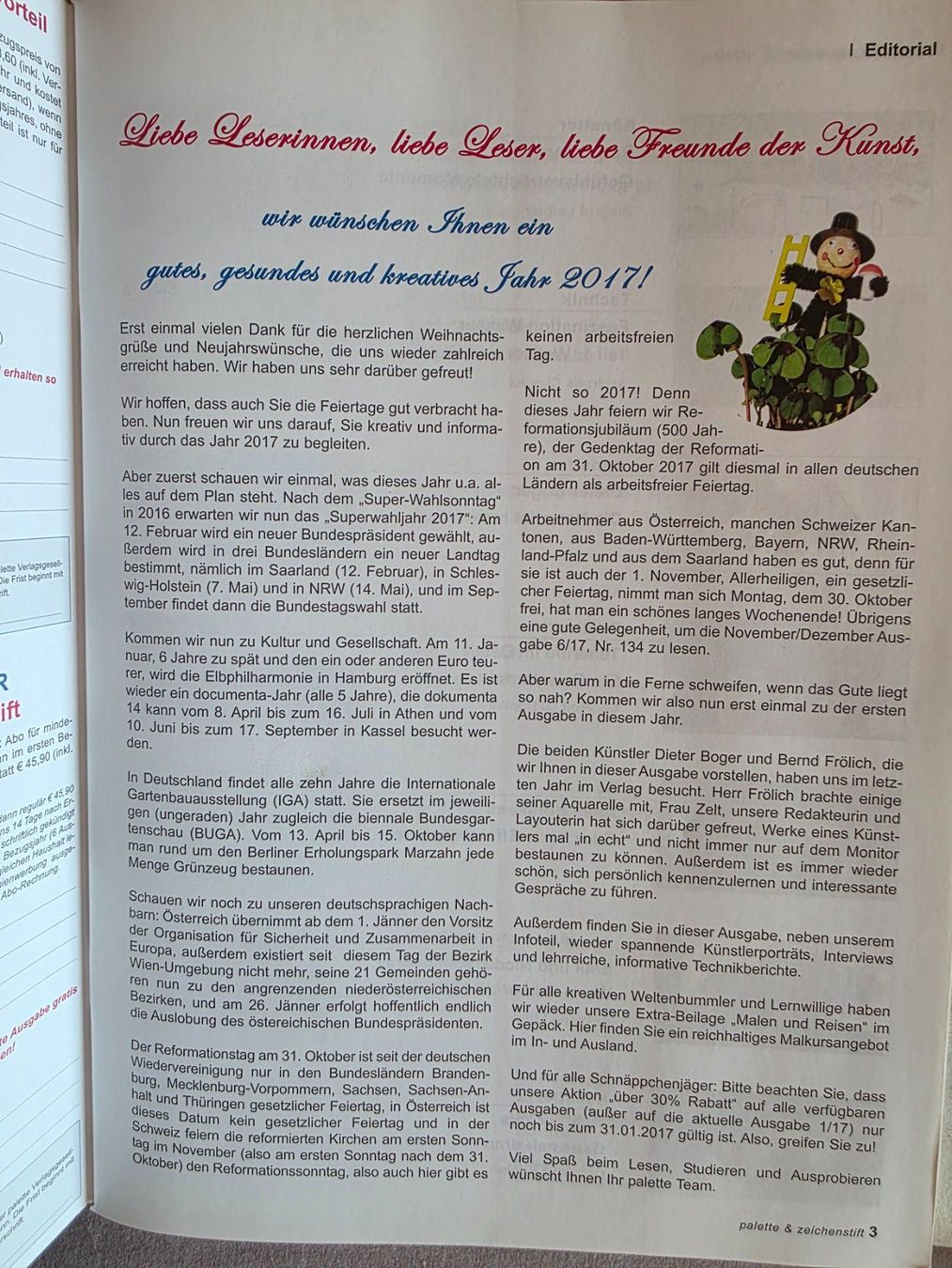 Zeitschriften & Magazine: Palette & Zeichenstift Zeitschrift 1/2017 – Gebraucht aus Walterswil BE von Lonitti 1