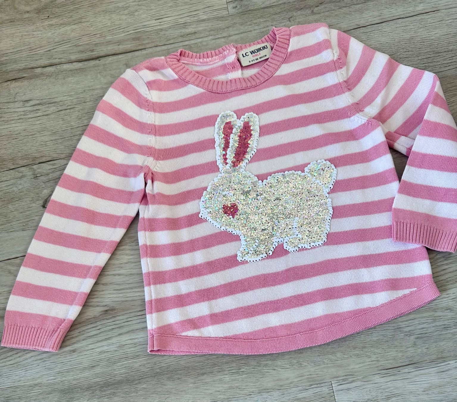 Maglioni & Felpe: TOP - Gr 98 "Oster" Häschen Pullover Wende-Pailletten – Usato da Rickenbach b. Wil venduto da sunneschii_ 1