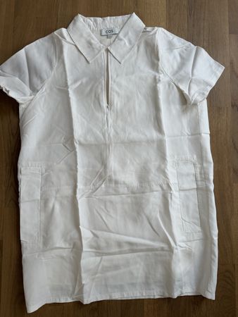 COS Kleid weiss Gr. 44 Leinen Baumwolle Lyocel