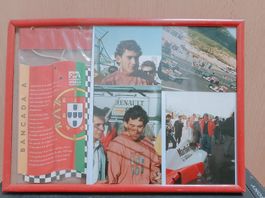 Billet Grand Prix du Portugal signé Ayrton Senna + photos