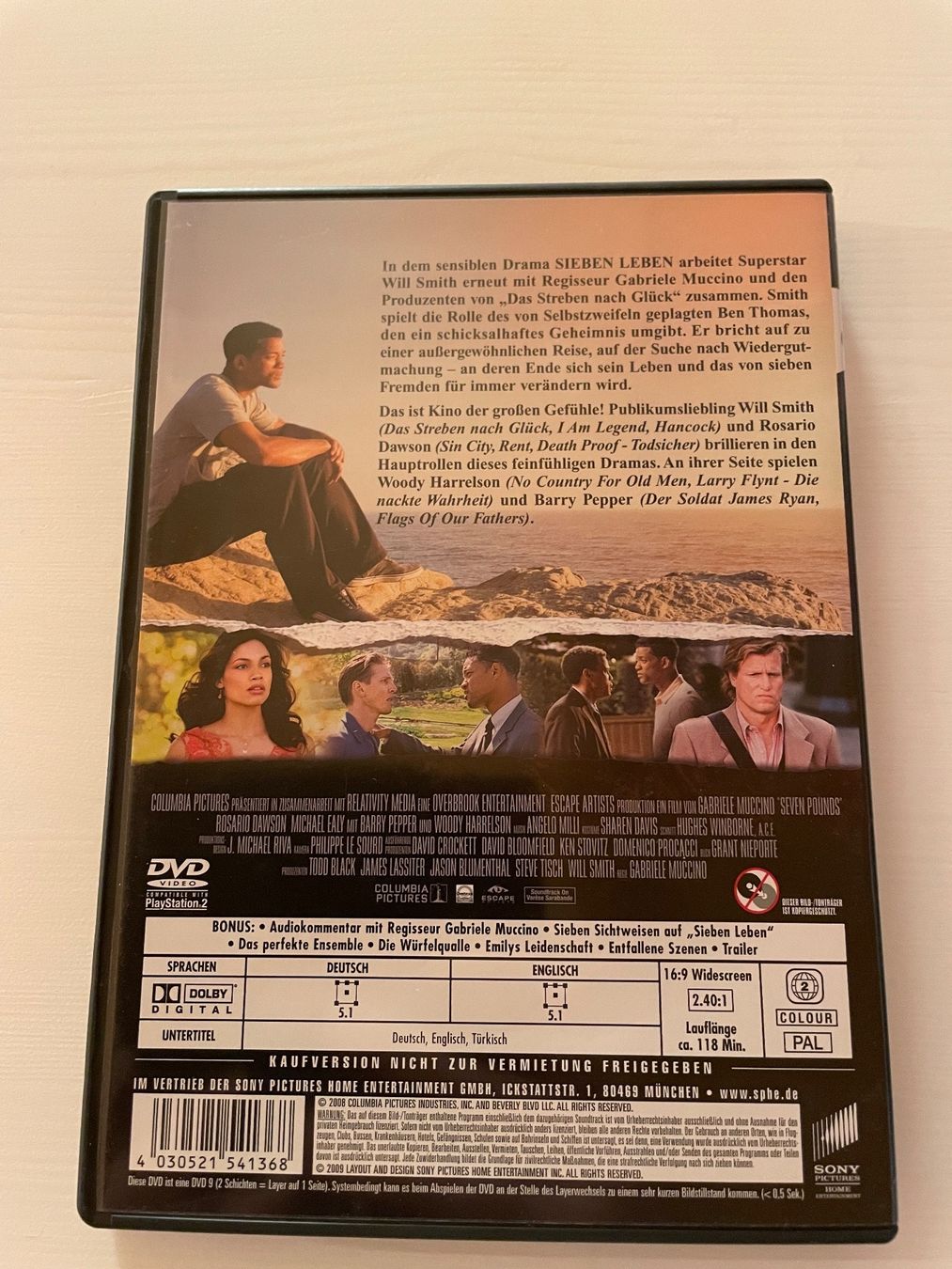 Tutti i DVDs: DVD Sieben Leben Will Smith Drama – Usato da Auenstein venduto da moin. 1