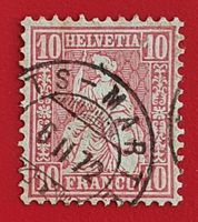 SITZENDE HELVETIA VOLLSTEMPEL PONTS-MARTEL NEUCHATEL 1872