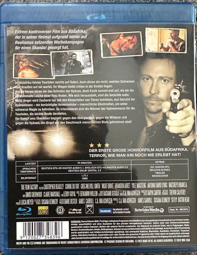 Tutti i DVDs: Night Drive - Hyänen des Todes - Blu-ray – Usato da Beringen venduto da Mantafisch1 1