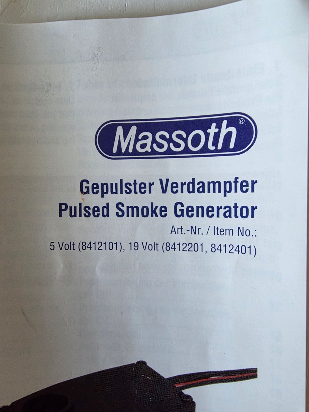LGB Modellini di ferrovie: MASSOTH gepulster Verdampfer 19 Volt,  8412201 – Nuovo (secondo la descrizione) da Seuzach venduto da Loeckeli01