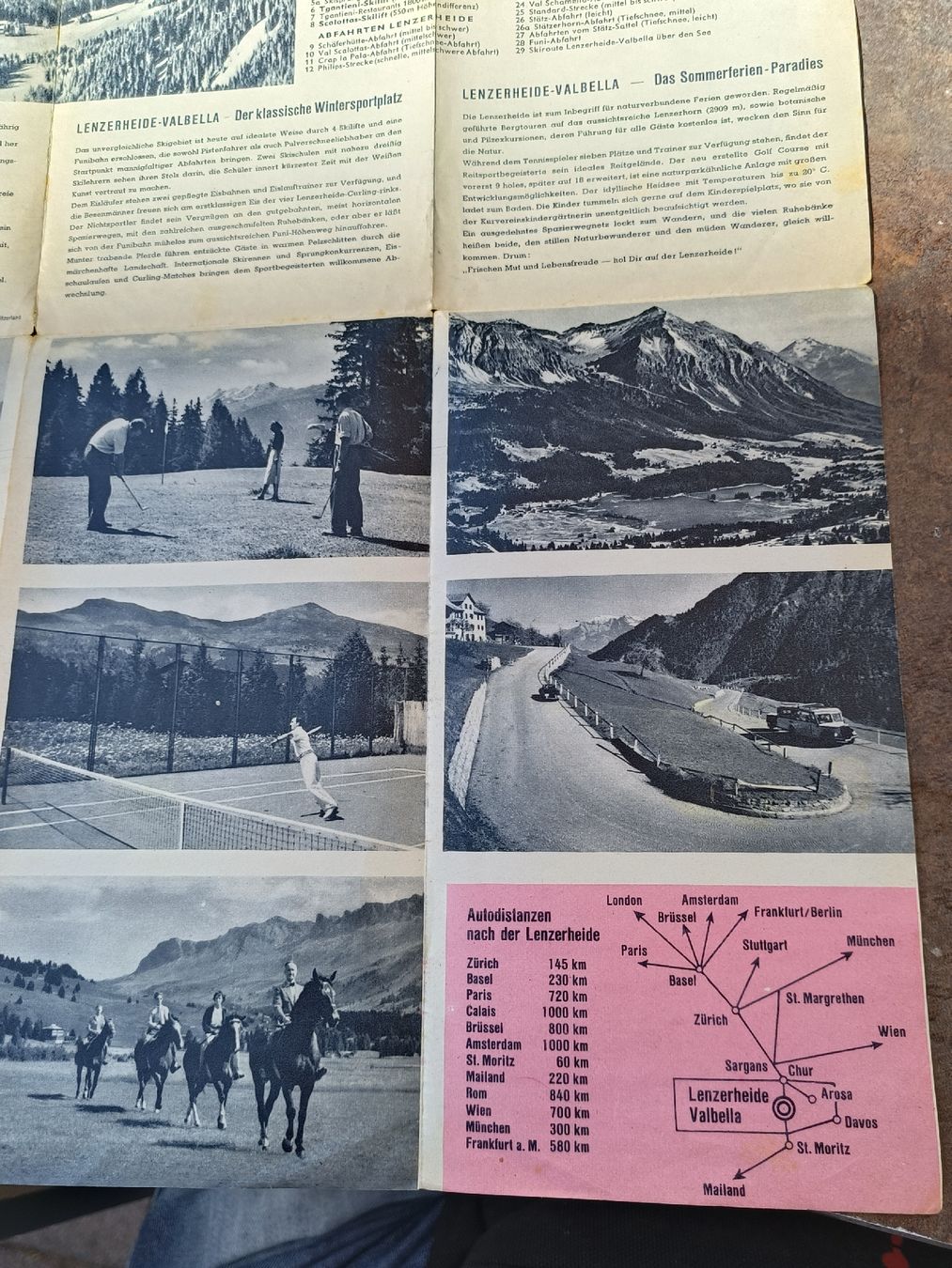 Documents: Alter Prospekt / Lenzerheide Valbella Graubünden ca. 1939 – D'occasion à Brugg AG par Ente015 4