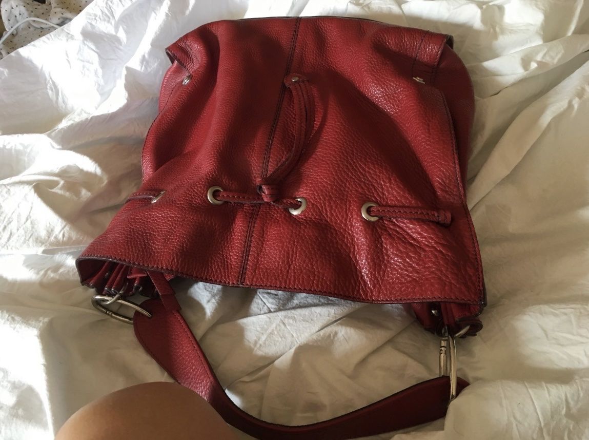 Borse: Rote Tasche Shoulderbag Echtleder Italien – Usato da Luzern venduto da jasminlmusic 5