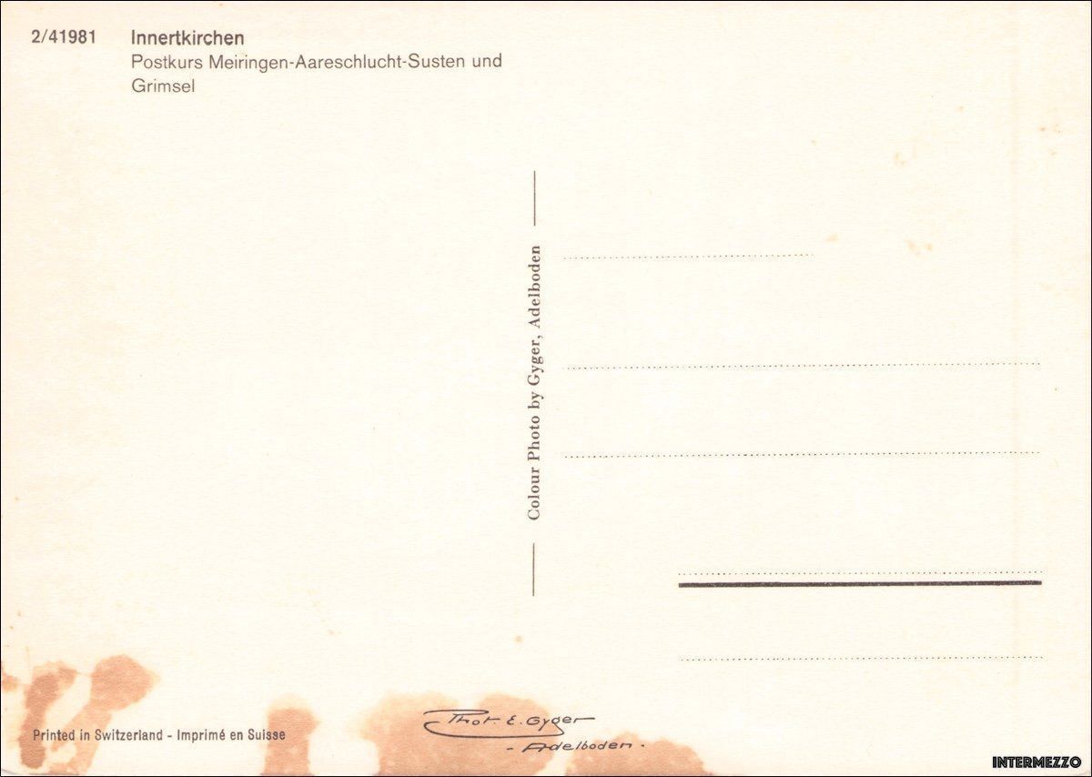 Cartes postales: Postauto // FBW // Innertkirchen BE – D'occasion à Basel par intermezzo12 1