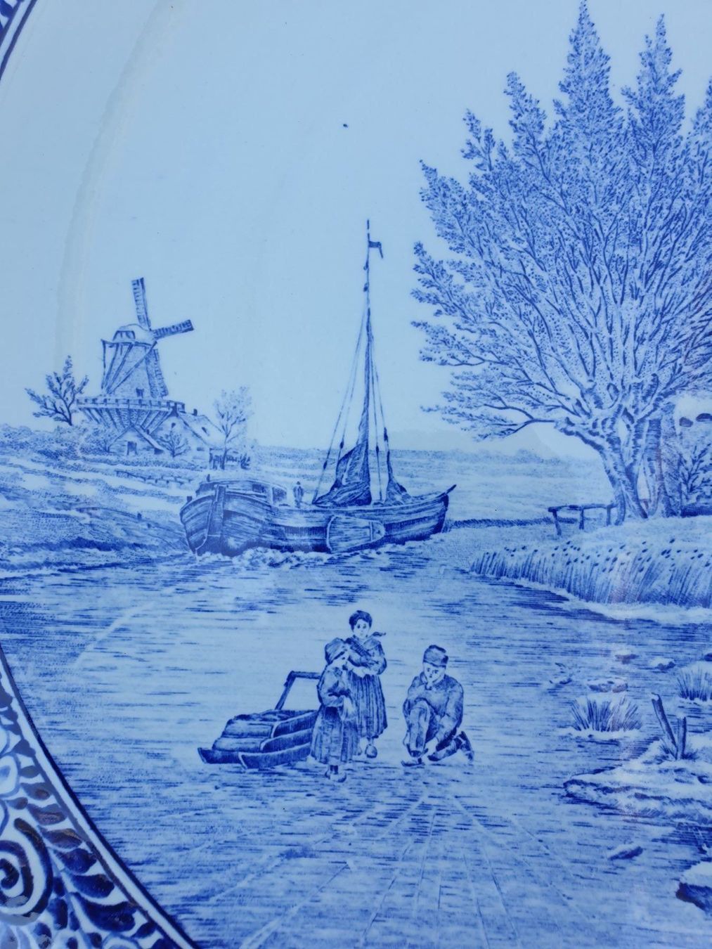 Servierplatten: Grosse Delfter Platte, J. Sonneville, Royal Sphinx – Gebraucht aus Bern von tillier6