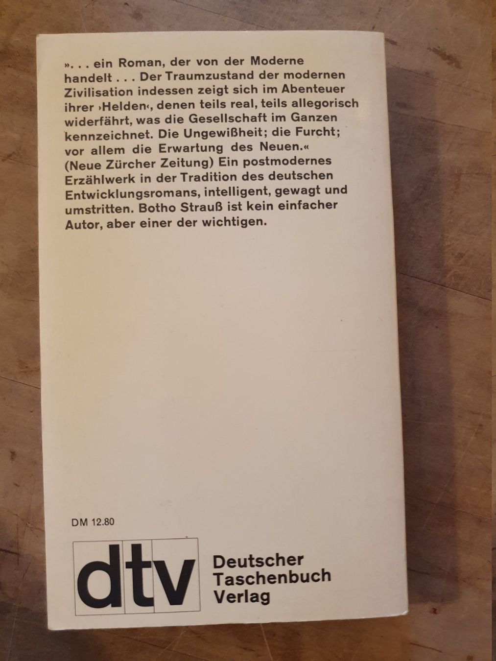 Libri: Der junge Mann - Botho Strauss - DTV - Deutsch – Usato da Zürich venduto da loosebone 1